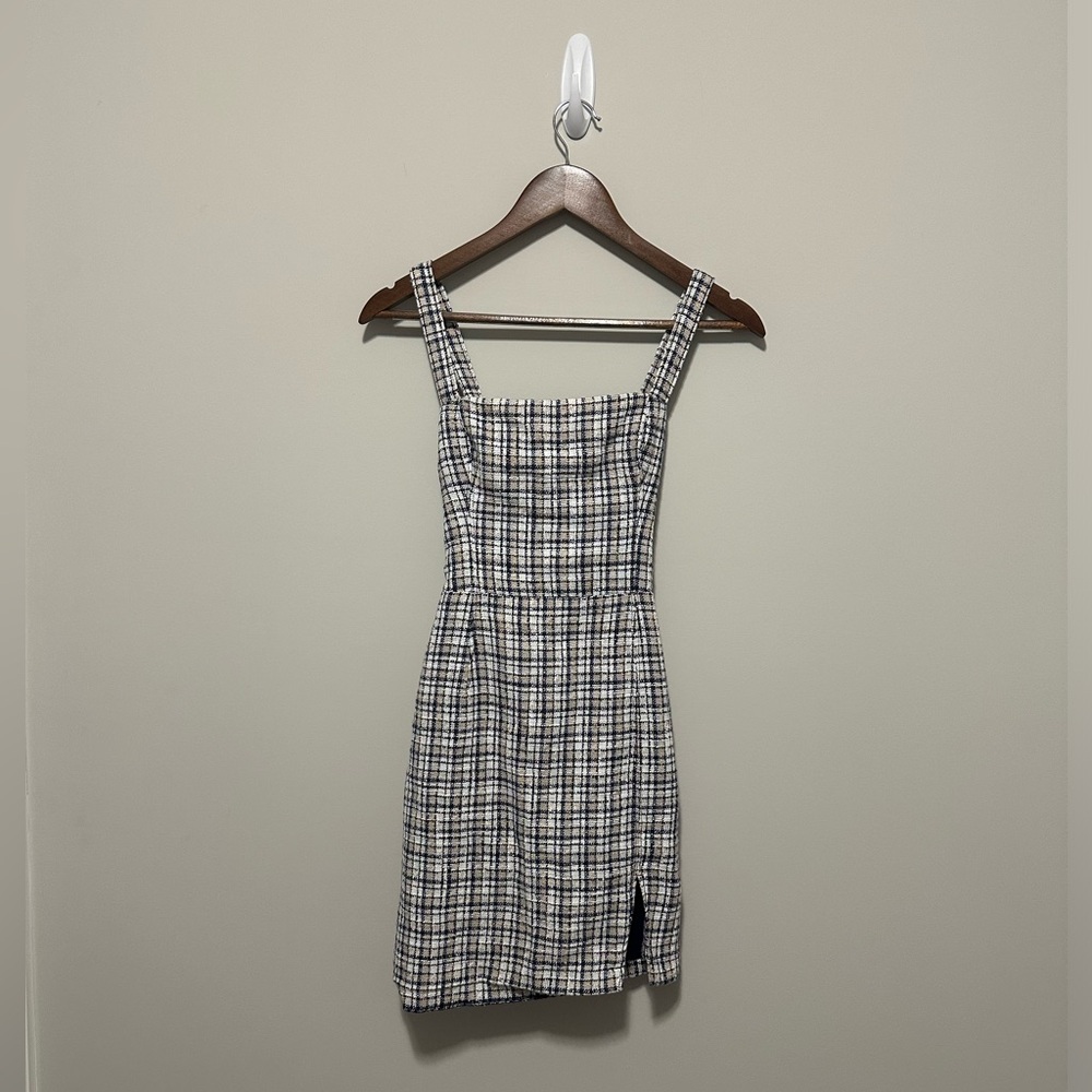 Abercrombie & Fitch Plaid Checkered Square Neck Academic Mini Dress Size Small